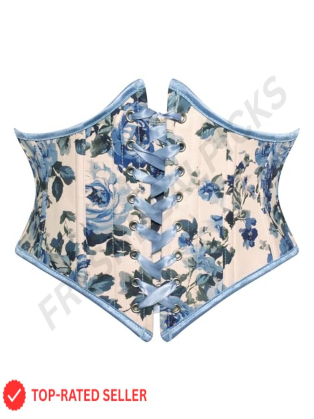 Floral Lace Up Underbust Corset Belt Waist Shaping Renaissance
